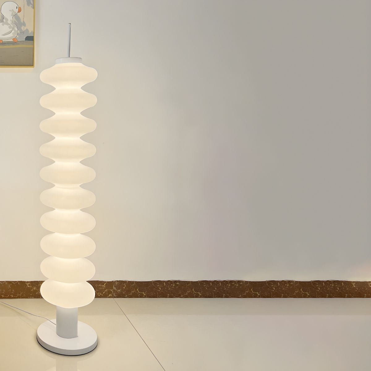 Floor Lamp Metal with Geometric Shade Modern Interior | Silvion