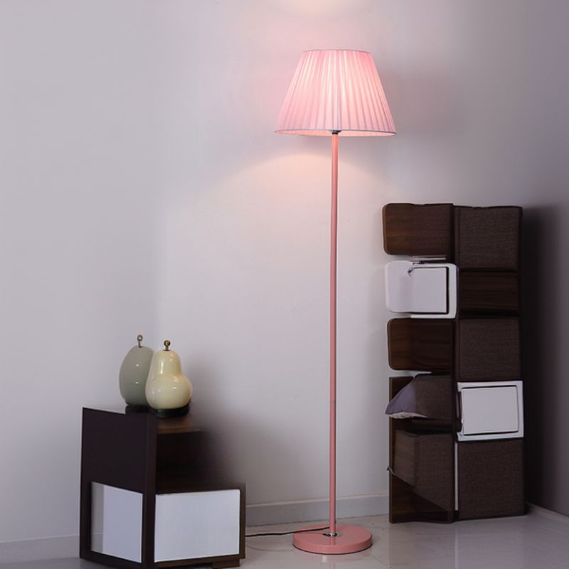 Floor Lamp Metal with Textile Shade Modern Interior | Porvax