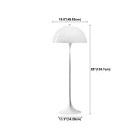 Floor Lamp Metal with White Dome Shade Modern Interior | Narvila
