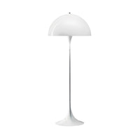 Floor Lamp Metal with White Dome Shade Modern Interior | Narvila