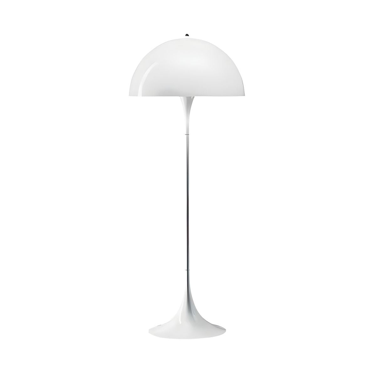 Floor Lamp Metal with White Dome Shade Modern Interior | Narvila