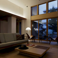 Floor Lamp Metal with White Dome Shade Modern Interior | Narvila