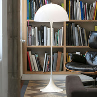 Floor Lamp Metal with White Dome Shade Modern Interior | Narvila