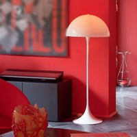 Floor Lamp Metal with White Dome Shade Modern Interior | Narvila