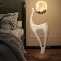 Floor Lamp Resin Deer Design with Touch Switch Modern | Cervano