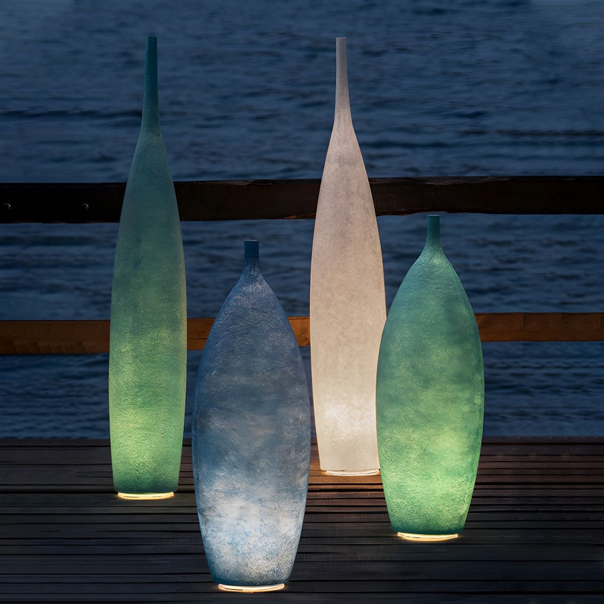 Floor Lamp Resin Shade LED Ambient Light Modern | Macorin