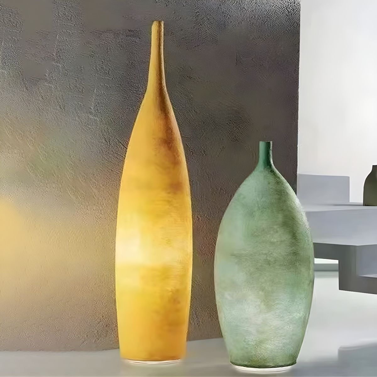 Floor Lamp Resin Shade LED Ambient Light Modern | Macorin