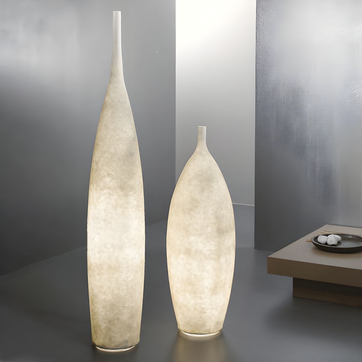Floor Lamp Resin Shade LED Ambient Light Modern | Macorin