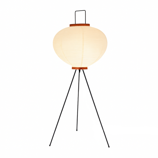Floor Lamp Rice Paper Metal Frame Japanese Style | Takumo
