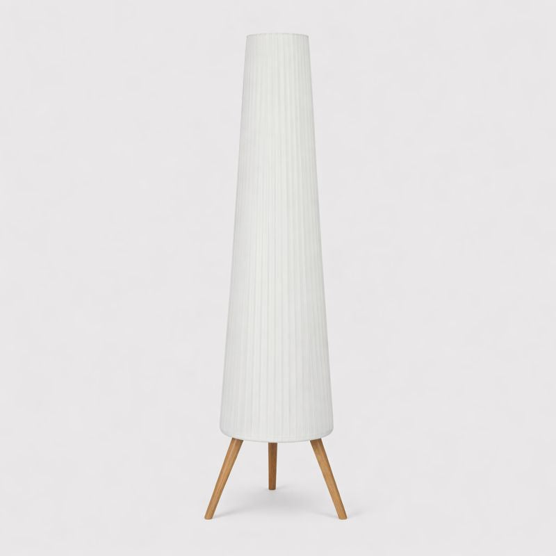 Floor Lamp Tripod Wood Adjustable Brightness Nordic Style | Nardivo