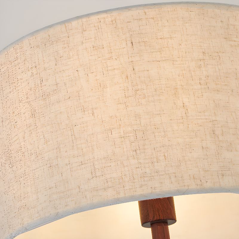 Floor Lamp Walnut Metal with Fabric Shade Modern Interior | Floramp