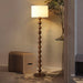 Floor Lamp Walnut Metal with Fabric Shade Modern Interior | Floramp