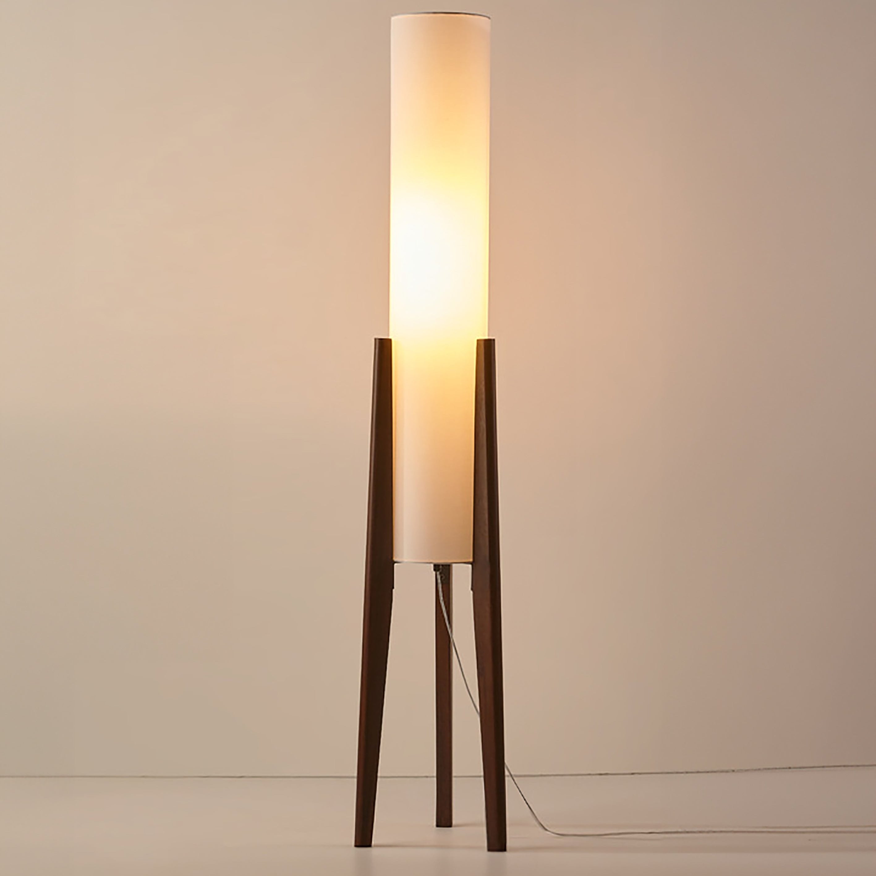 Floor Lamp Walnut Wood Scandinavian Style | Tolvia