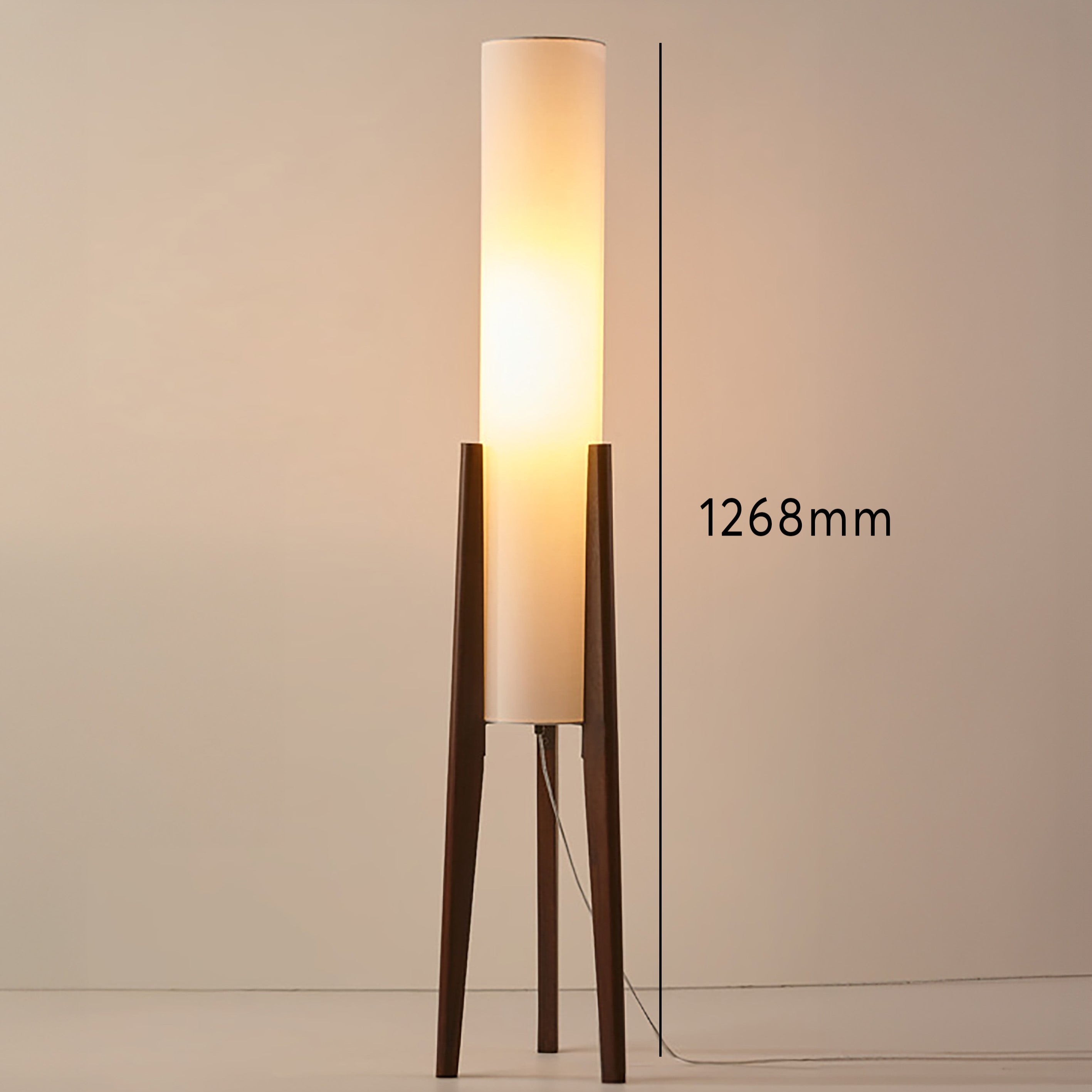 Floor Lamp Walnut Wood Scandinavian Style | Tolvia
