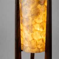 Floor Lamp Walnut Wood Scandinavian Zen Lighting | Wabiro