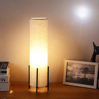 Tischlampe Holz Stoff Skandinavisches Wohnzimmerbeleuchtung | Poriva
