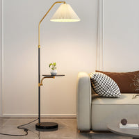 Floor Lamp with Black Tray Table Modern Style | Tenaro