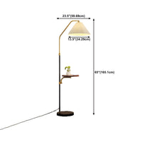 Floor Lamp with Black Tray Table Modern Style | Tenaro