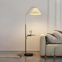 Floor Lamp with Black Tray Table Modern Style | Tenaro