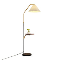 Floor Lamp with Black Tray Table Modern Style | Tenaro