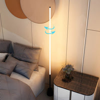 Floor Lamp with Linear Metal Frame Modern Style | Velinor