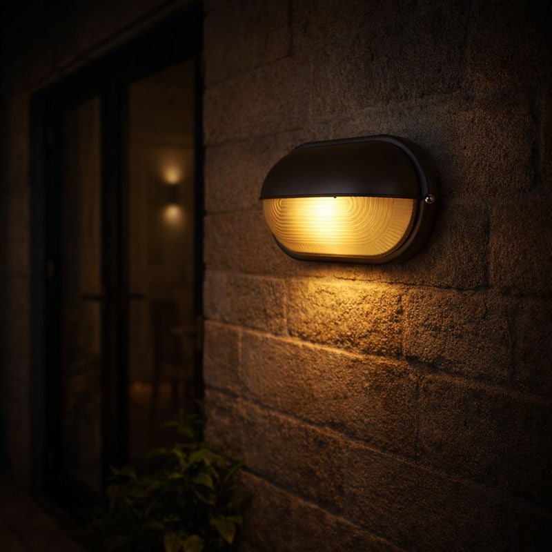 Industrial Metal Glass Wall Light Outdoor | Nautica