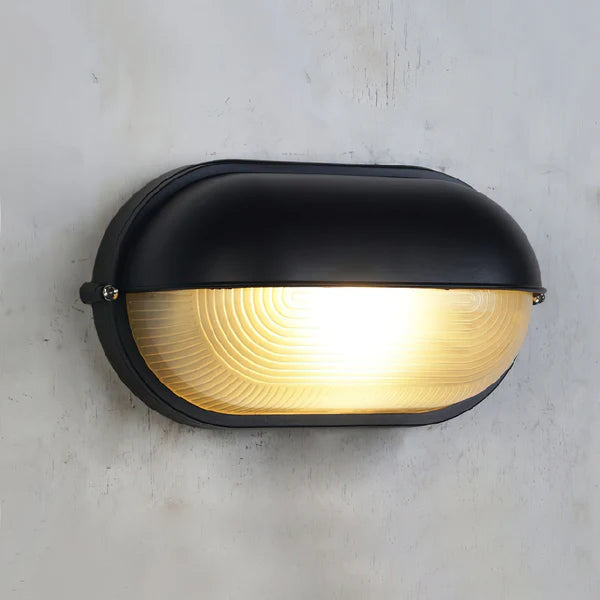 Industrial Metal Glass Wall Light Outdoor | Nautica