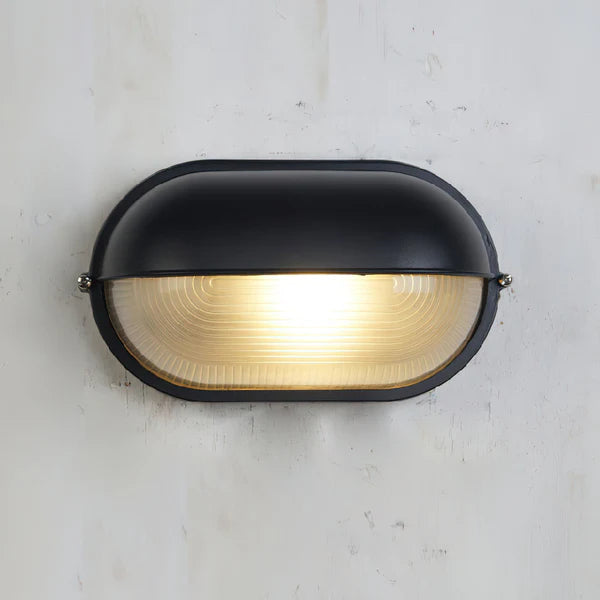 Industrial Metal Glass Wall Light Outdoor | Nautica
