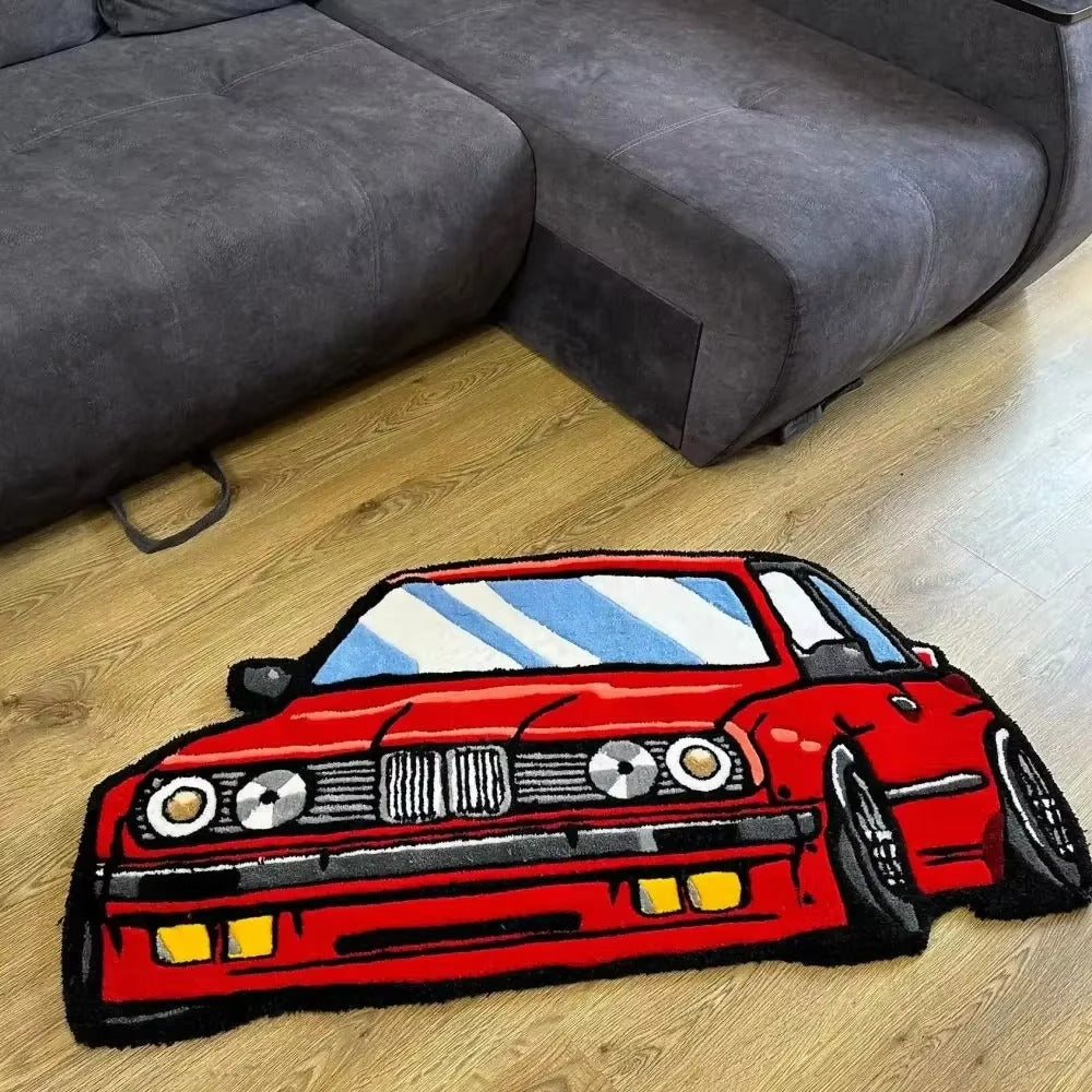Kids Car Rug Wool Cartoon Playroom Decor | Mataro