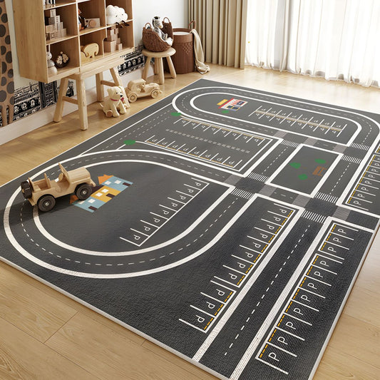 Kids Play Mat with Road Network Polyester Fiber | Davaro