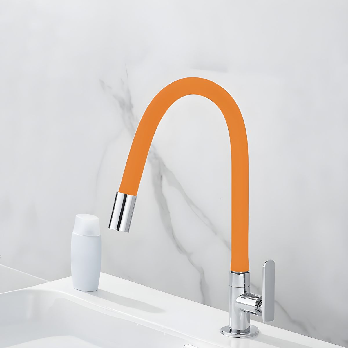 Kitchen Faucet High Arch Chrome Modern Design | Aquiver