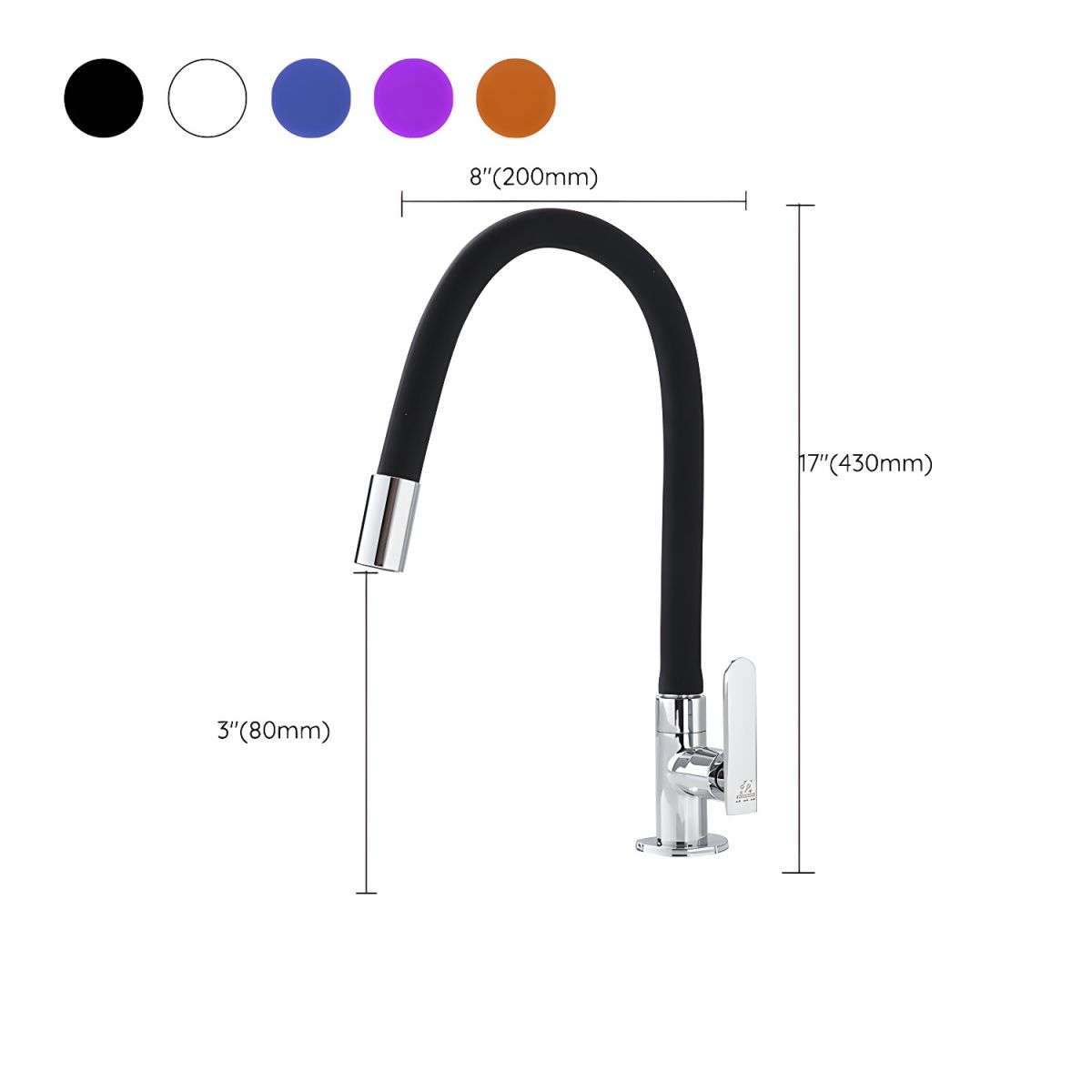Kitchen Faucet High Arch Chrome Modern Design | Aquiver