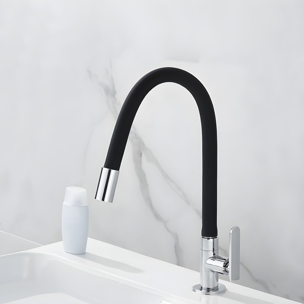 Kitchen Faucet High Arch Chrome Modern Design | Aquiver