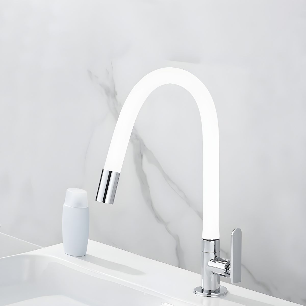 Kitchen Faucet High Arch Chrome Modern Design | Aquiver