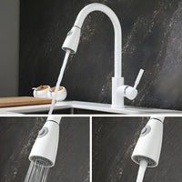 Kitchen Faucet Pull Spray High Arch Swivel Modern | Aquviro