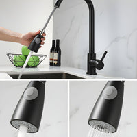 Kitchen Faucet Pull Spray High Arch Swivel Modern | Aquviro