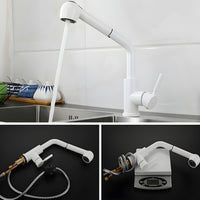 Kitchen Faucet Pull Spray High Arch Swivel Modern | Aquviro