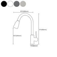Kitchen Faucet Pull Spray High Arch Swivel Modern | Aquviro