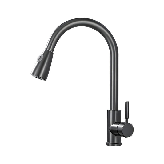 Kitchen Faucet Pull Spray High Arch Swivel Modern | Aquviro