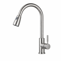 Kitchen Faucet Pull Spray High Arch Swivel Modern | Aquviro