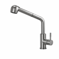 Kitchen Faucet Pull Spray High Arch Swivel Modern | Aquviro