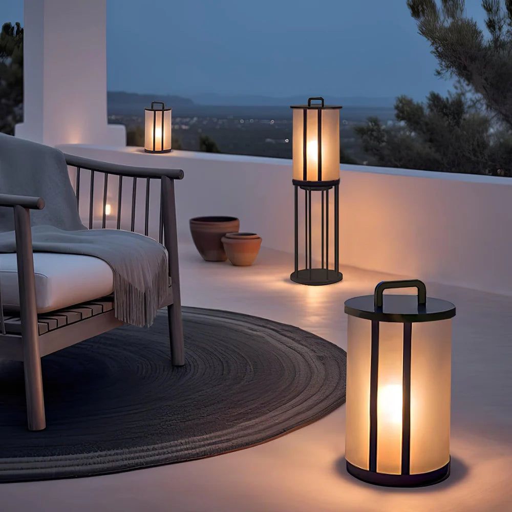 Modern Acrylic Outdoor Lantern Pillar Light | Lunavo