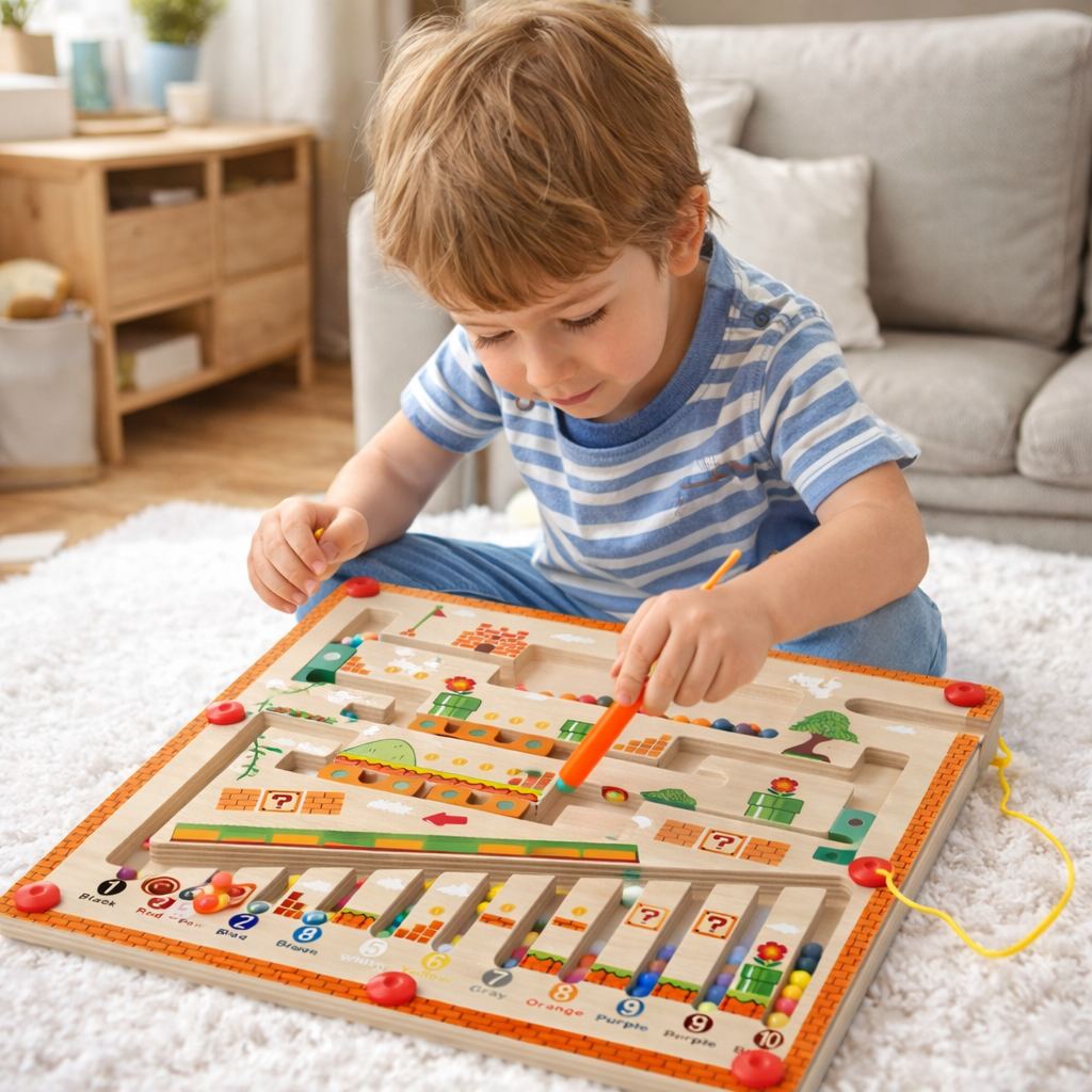 Montessori Magnetic Wooden Maze Puzzle | Todaro