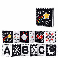 Montessori Toy High Contrast Baby Sensory Cloth Book | Luminiq