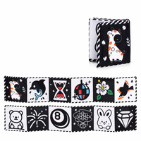 Montessori Toy High Contrast Baby Sensory Cloth Book | Luminiq