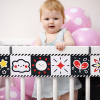 Montessori Toy High Contrast Baby Sensory Cloth Book | Luminiq