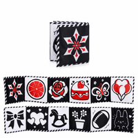 Montessori Toy High Contrast Baby Sensory Cloth Book | Luminiq