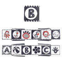 Montessori Toy High Contrast Baby Sensory Cloth Book | Luminiq