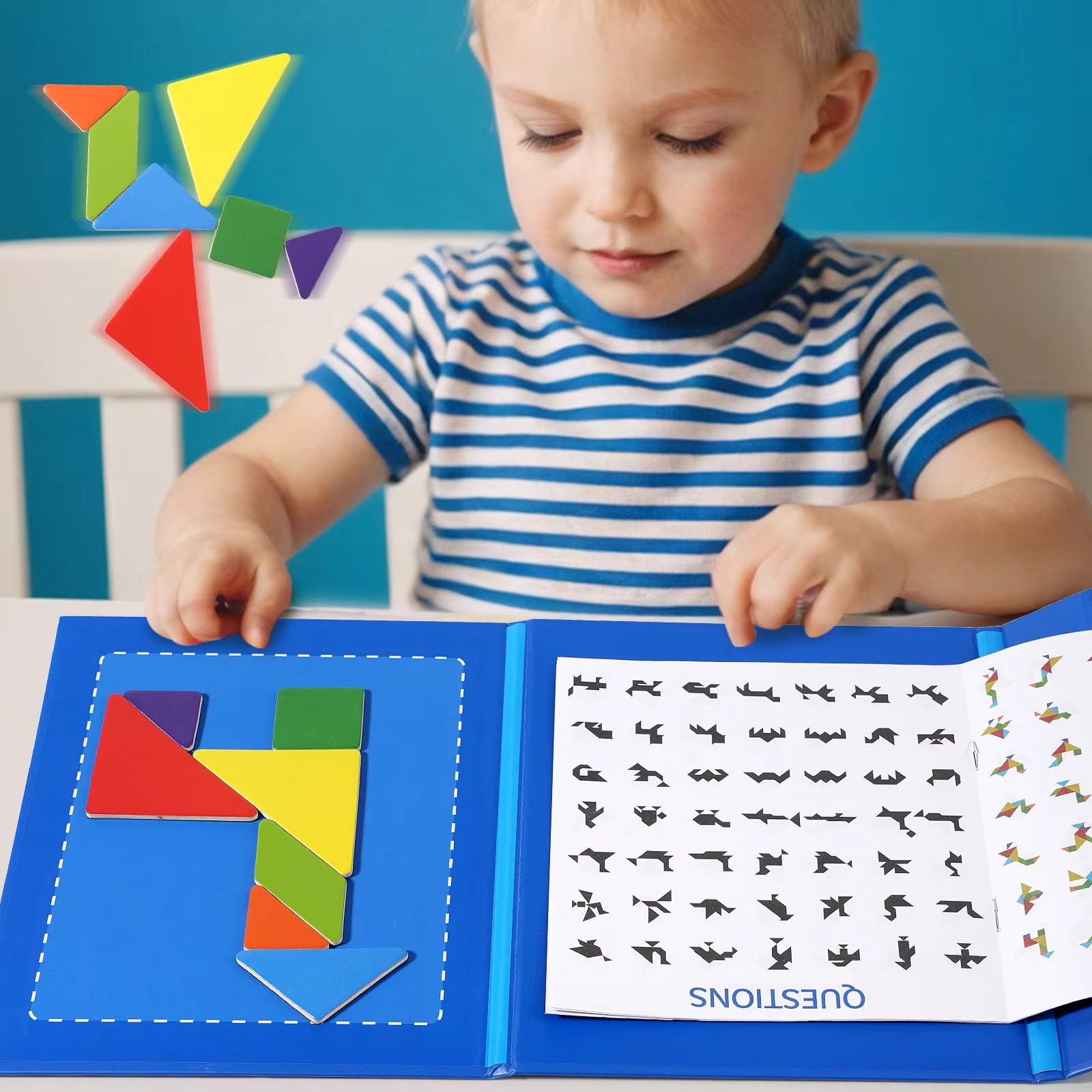 Montessori Toy Magnetic Tangram Puzzle | Maglori