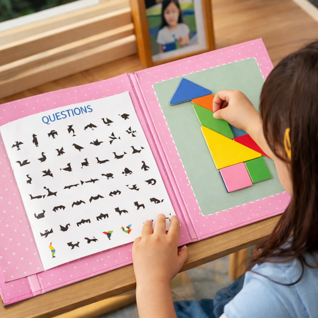 Montessori Toy Magnetic Tangram Puzzle | Maglori